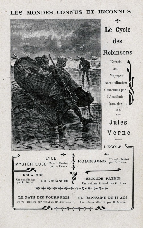 Jules Verne, 'The Robinsons cycle', advertising page
