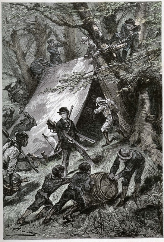 Jules Verne, "Deux ans de vacances", illustration