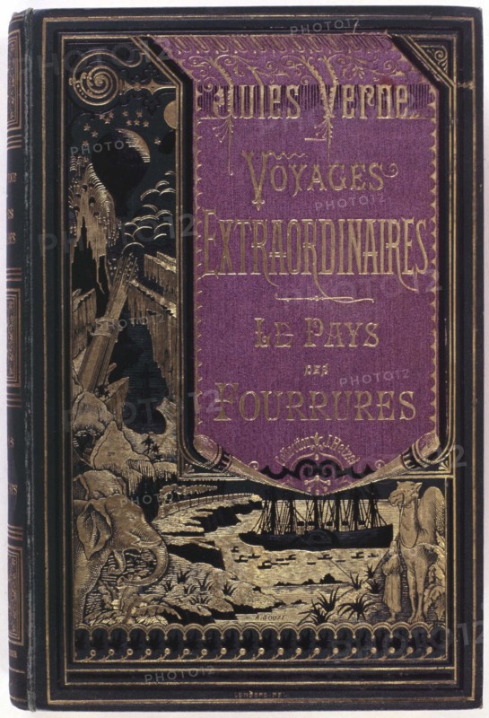 Jules Verne, "Le Pays des fourrures", couverture