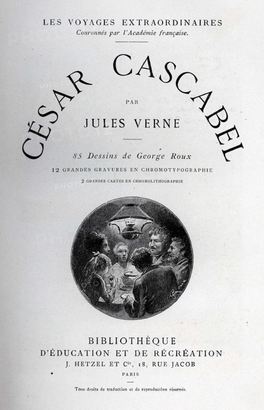 Jules Verne, "César Cascabel", page de garde