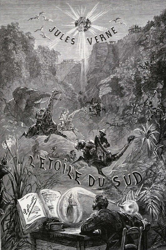 Jules Verne, "L'Etoile du Sud", frontispice