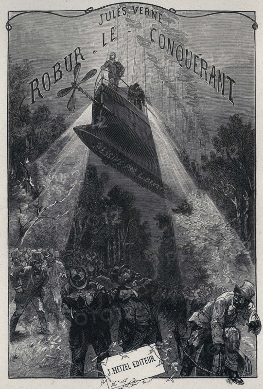 Jules Verne, "Robur le Conquérant", frontispice