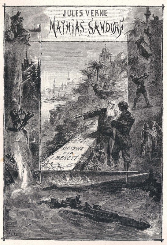 Jules Verne, "Mathias Sandorf", frontispice