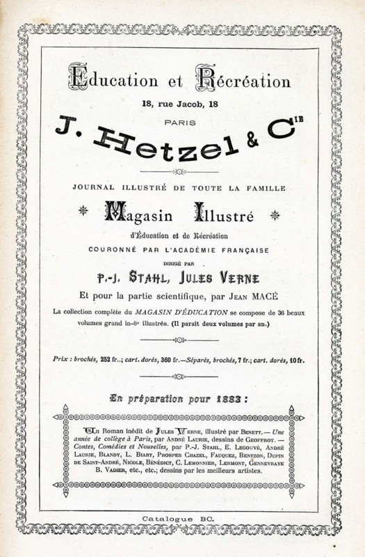 Advertisement for the Magasin Illustré