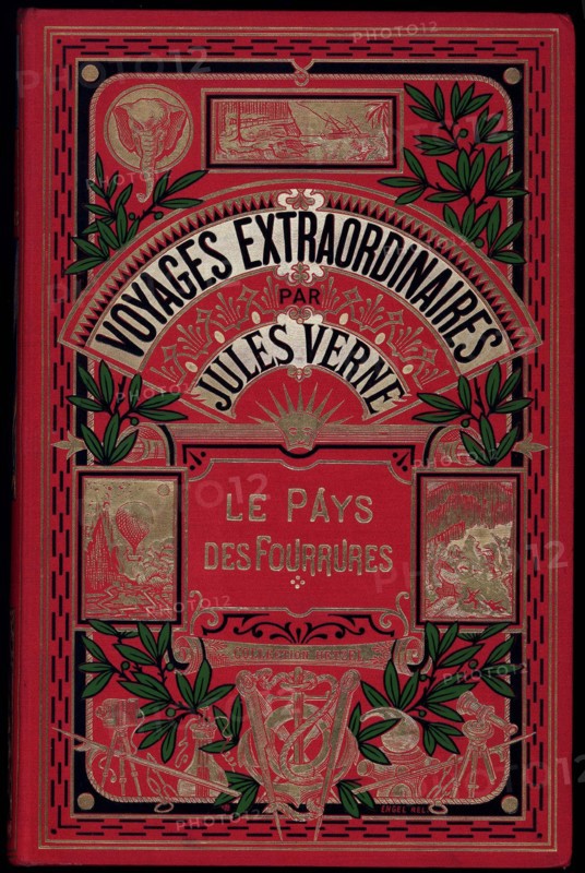 Jules Verne, "Le Pays des fourrures", couverture
