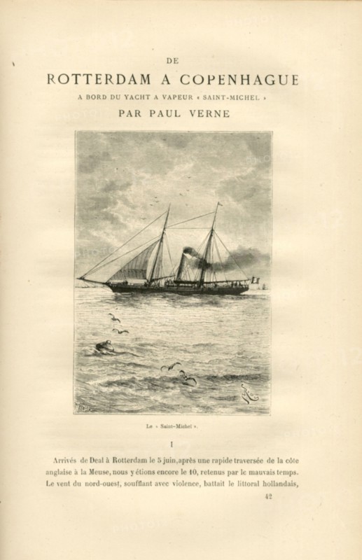 Paul Verne - 
De Rotterdam à Copenhague à bord du Yacht à vapeur "Saint Michel"
