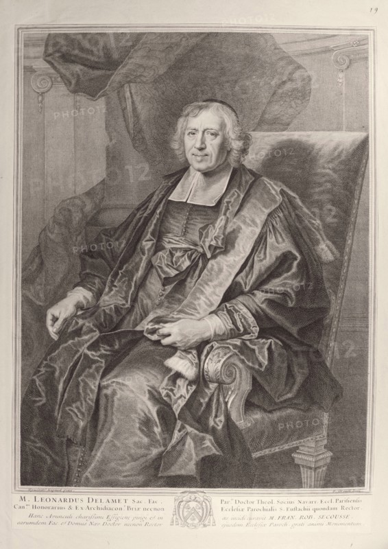 Léonard Delamet, Drevet, (after) Rigaud