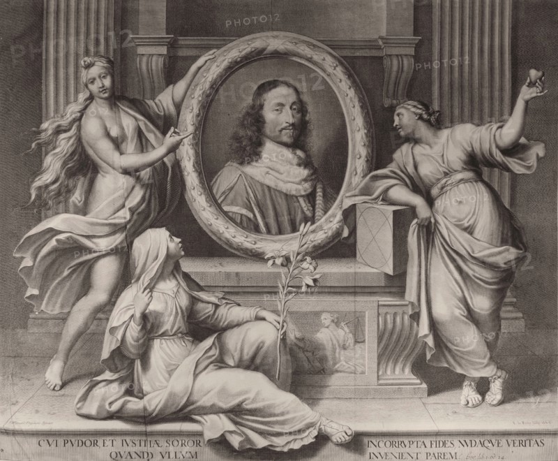 Portrait en médaillon (Cardinal Mazarin ?)