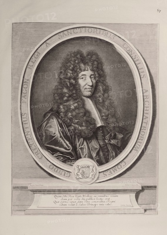 Edelinck, (d'après Rigaud), Guy-Crescent Fagon