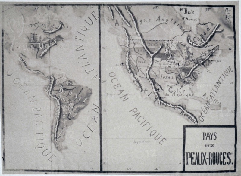 Carte des territoires Peaux-Rouges