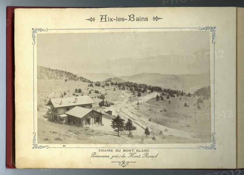 Aix-les-Bains : panorama de la chaîne du Mont-Blanc pris du Mont Revard