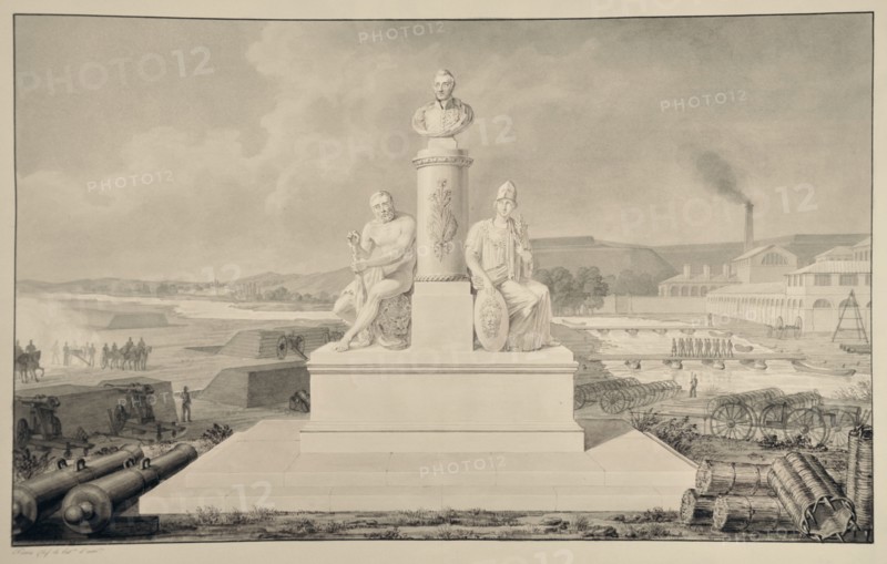 Frontispice d'un traité d'artillerie française au 19e siècle
