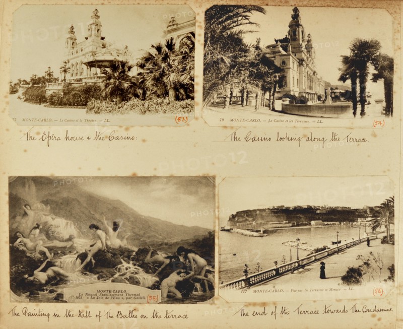 Album de voyage d'une famille anglaise à Monte Carlo en 1912