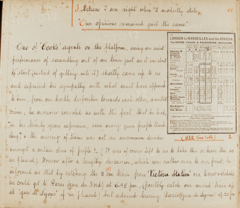 Travel diaries of an English family in Monte Carlo in 1912