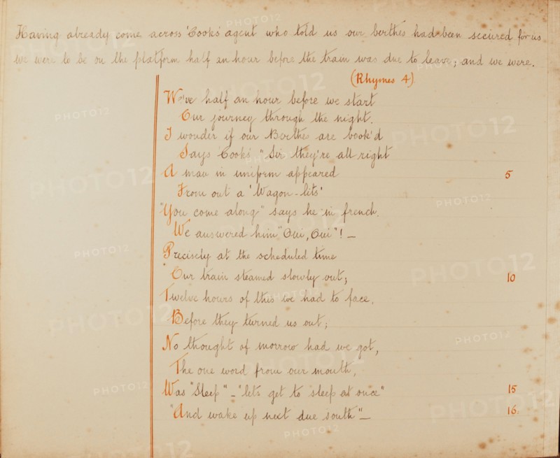 Travel diaries of an English family in Monte Carlo in 1912