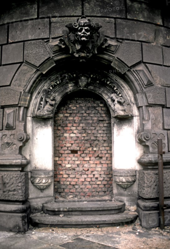 Post-war ruins in Dresden, 1982