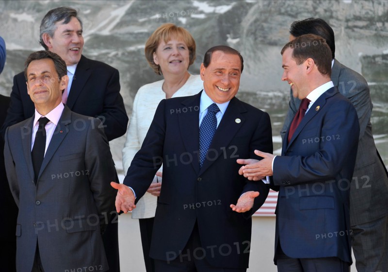 Nicolas Sarkozy, Silvio Berlusconi & Dimitry Medvedev