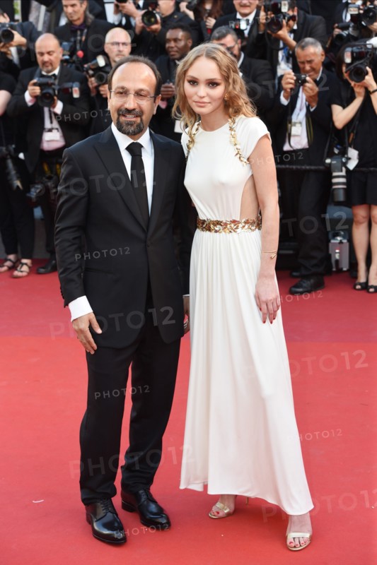 Asghar Farhadi et Lily-Rose Depp, Festival de Cannes 2017