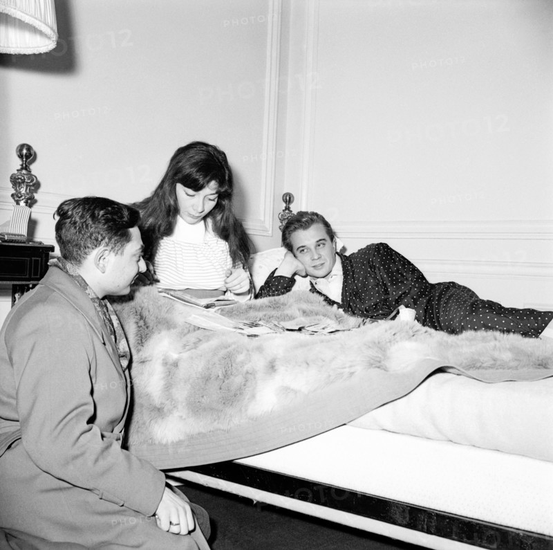 Juliette Gréco with her husband Philippe Lemaire