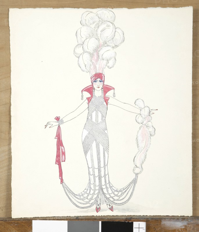 Barbier, "Panache de plumes d'autruche"