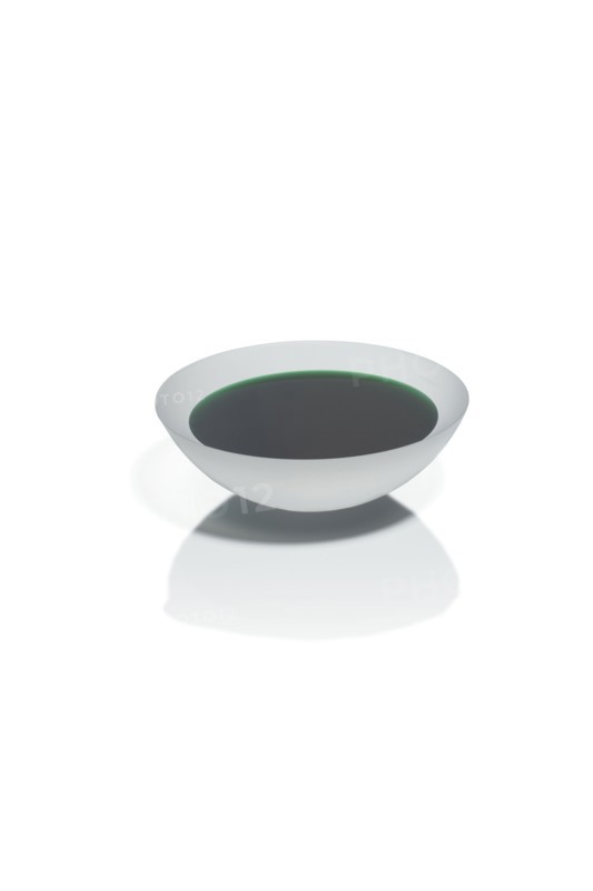Vizner, Clear Bowl with Polished Green Insert