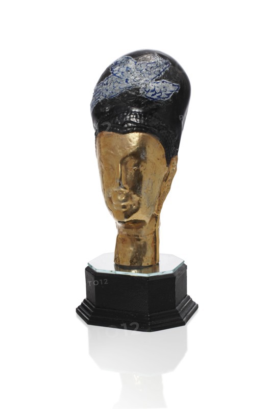 Eisch, Buddha - Black-gold and bird