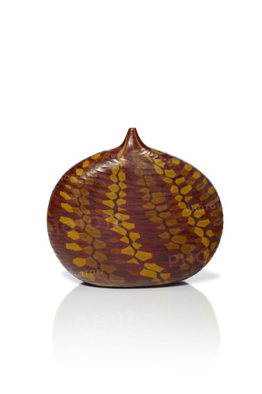 Micheluzzi, Brown and Yellow Murrine vase