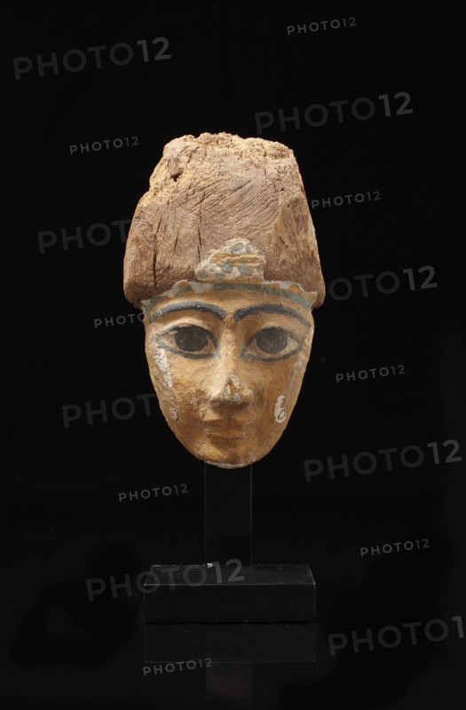 Egyptian sarcophagus mask of a wooman