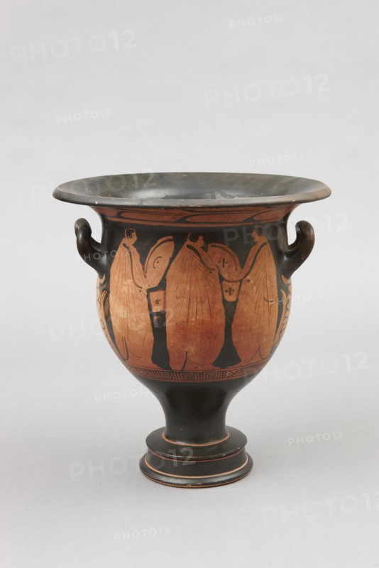 Attic black figure bell krater