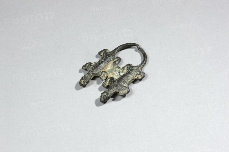 Figurine représentant deux lézards côte à côte