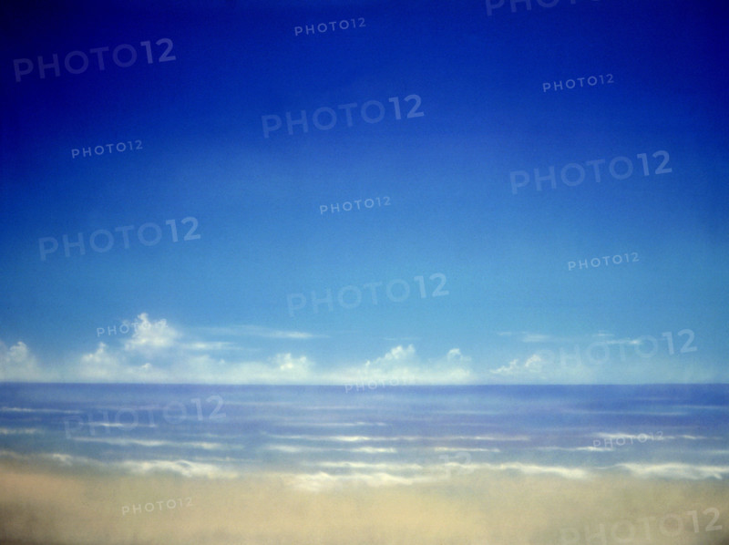 Seaside. Painted canvas tarp