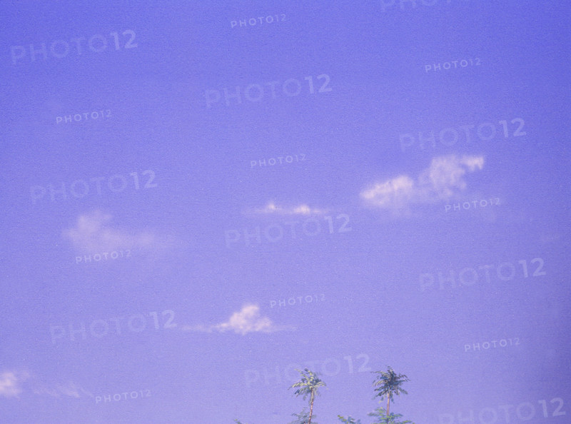 Cloudy sky. Painted canvas tarp