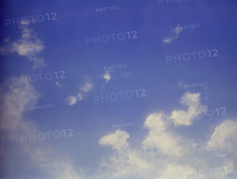 Cloudy sky. Painted canvas tarp