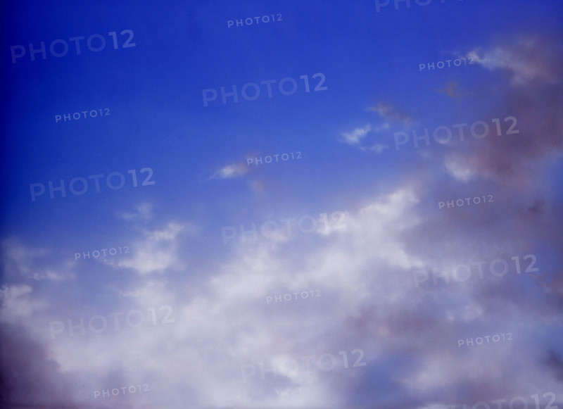Cloudy sky. Painted canvas tarp