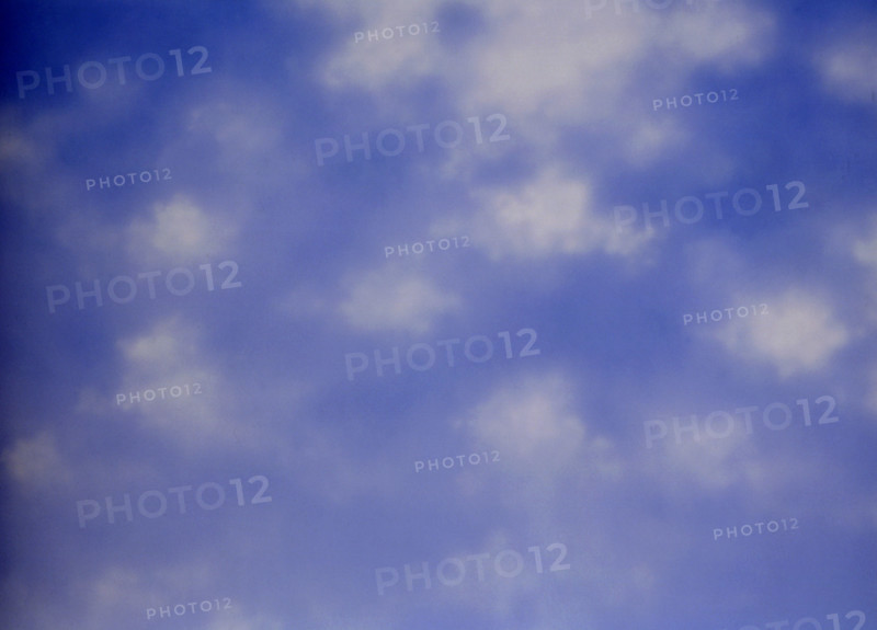 Cloudy sky. Painted canvas tarp
