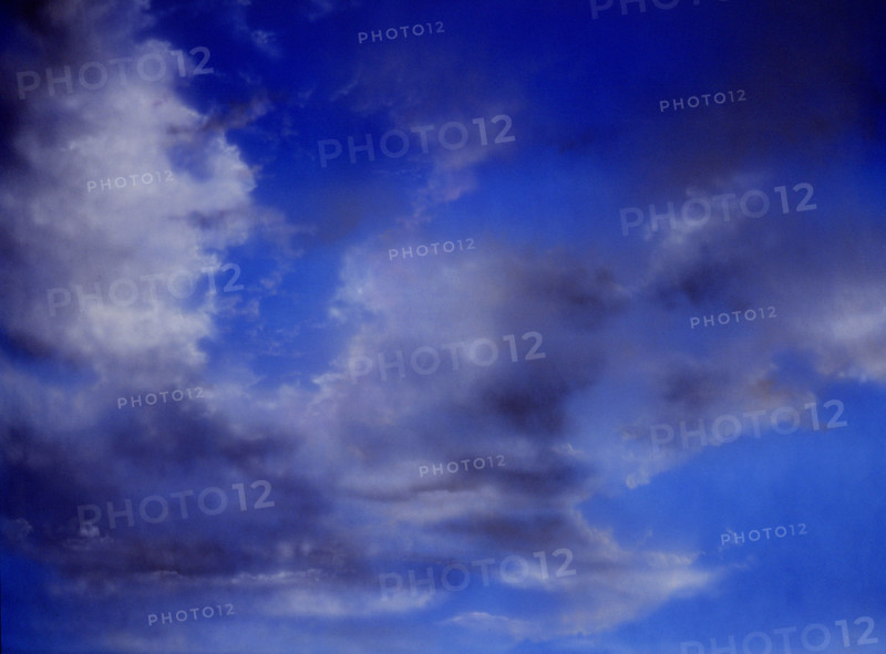 Cloudy sky. Painted canvas tarp