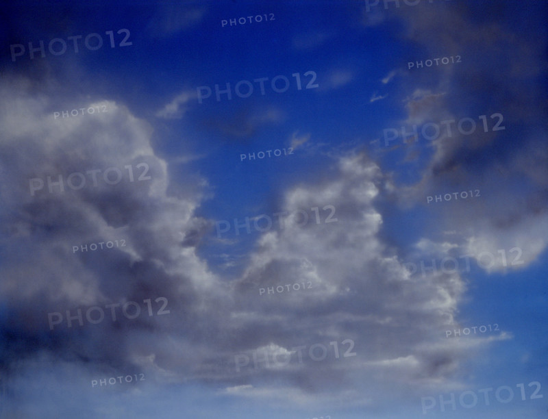 Cloudy sky. Painted canvas tarp
