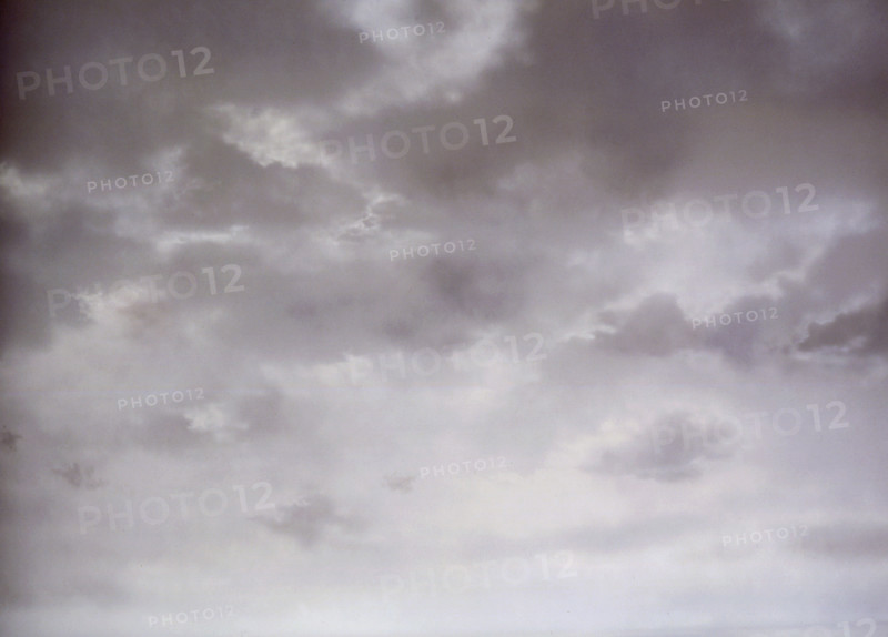 Cloudy sky. Painted canvas tarp