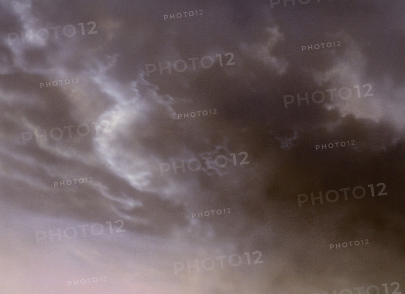 Cloudy sky. Painted canvas tarp