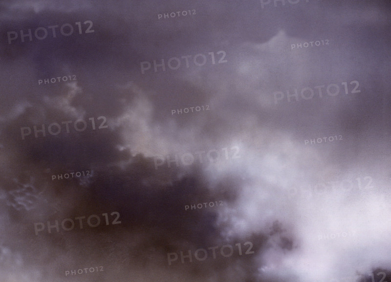 Cloudy sky. Painted canvas tarp