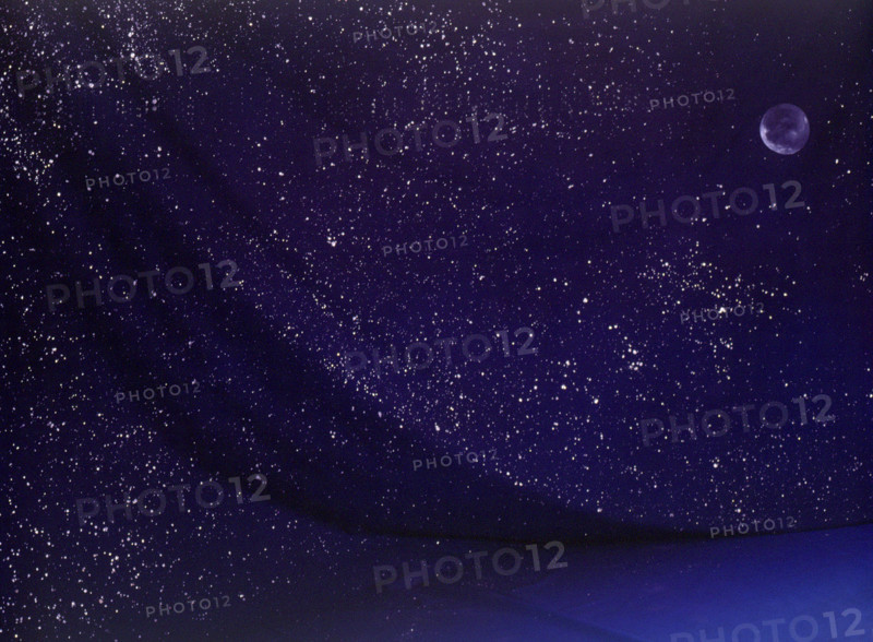 Starry sky. Painted canvas tarp