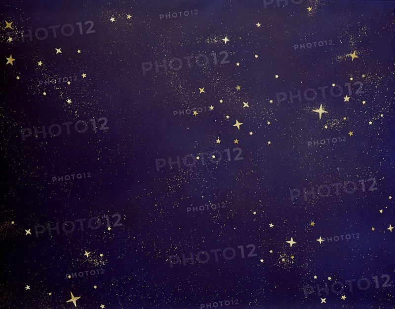 Starry sky. Painted canvas tarp