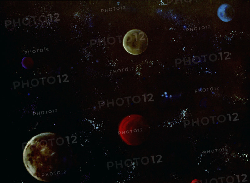 Starry sky. Painted canvas tarp