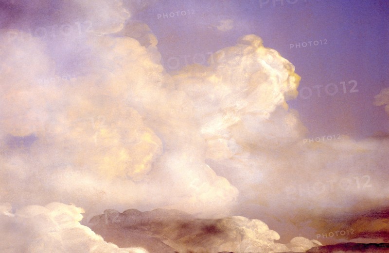 Sky and clouds. Painted canvas tarp