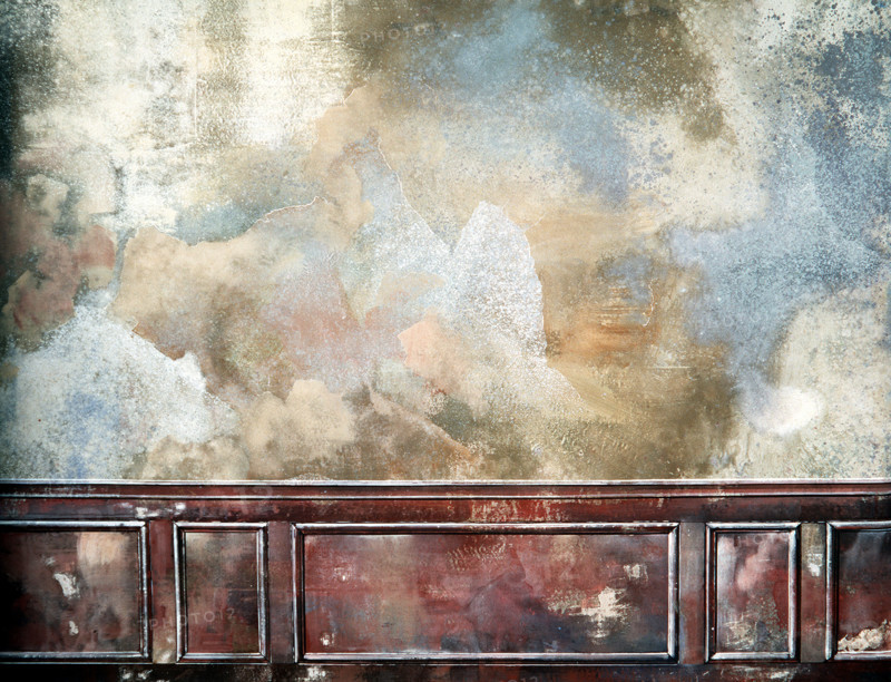 Fresco. Painted canvas tarp with trompe l'oeil effects