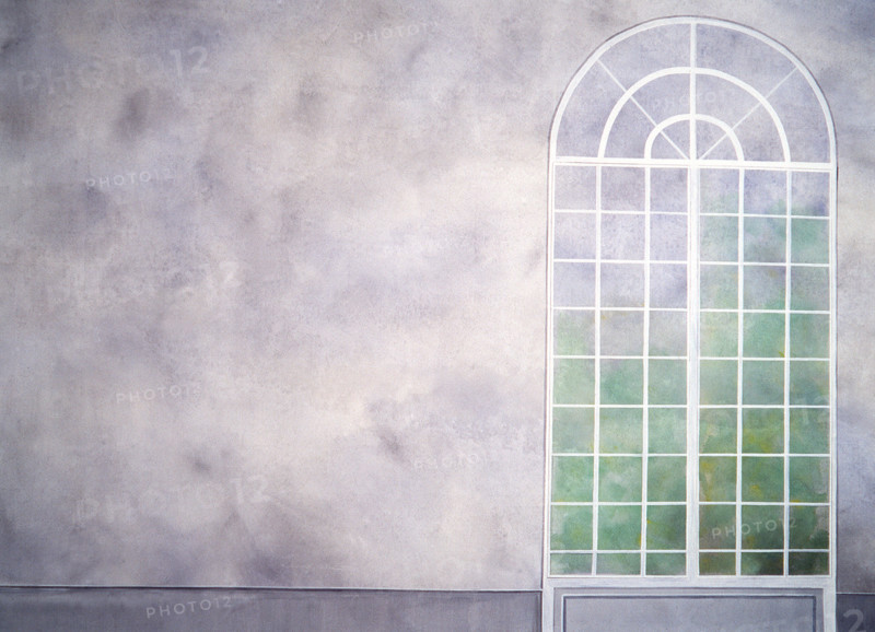Fresco. Painted canvas tarp with trompe l'oeil effects