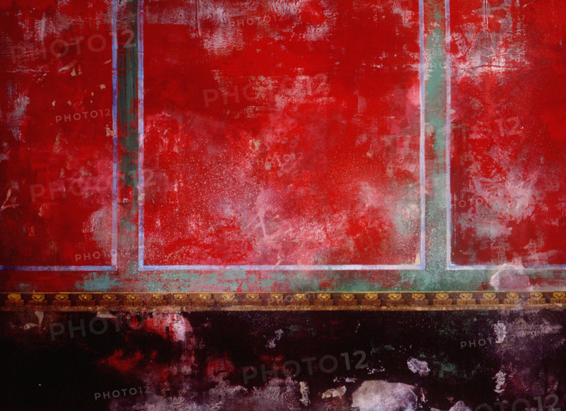 Fresco. Painted canvas tarp with trompe l'oeil effects