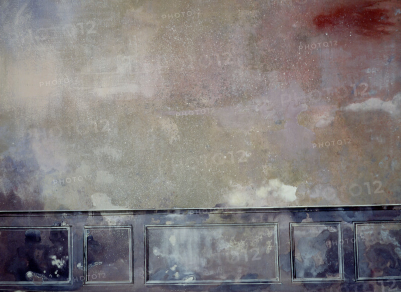 Fresque. Bâche peinte en trompe l'oeil