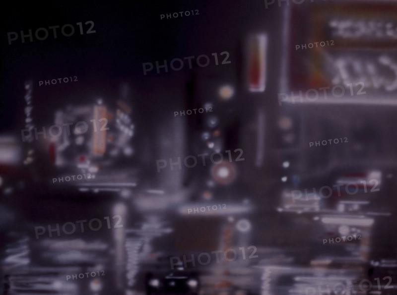 Painted backdrop. Night lights effects