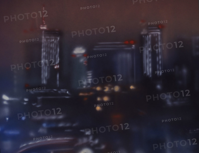 Painted backdrop. Night lights effects